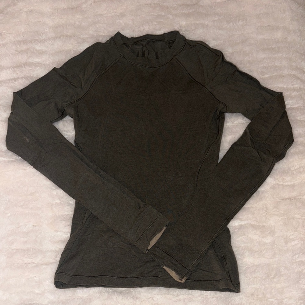 Lululemon Olive Green Base Layer Top